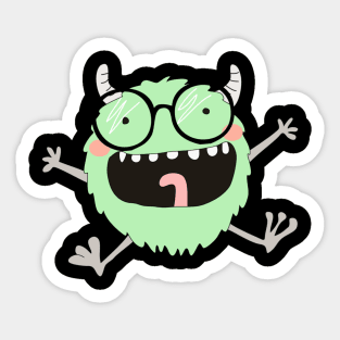 Monster Mask Green Monster Glasses Big Mouth Gift Sticker